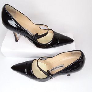 SOLD💥Manolo Blahnik Black Patent Pointed Toe Pump